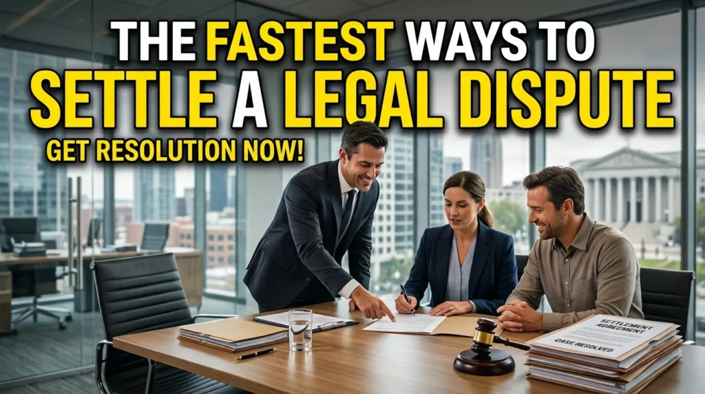 fastest path to settling a legal dispute